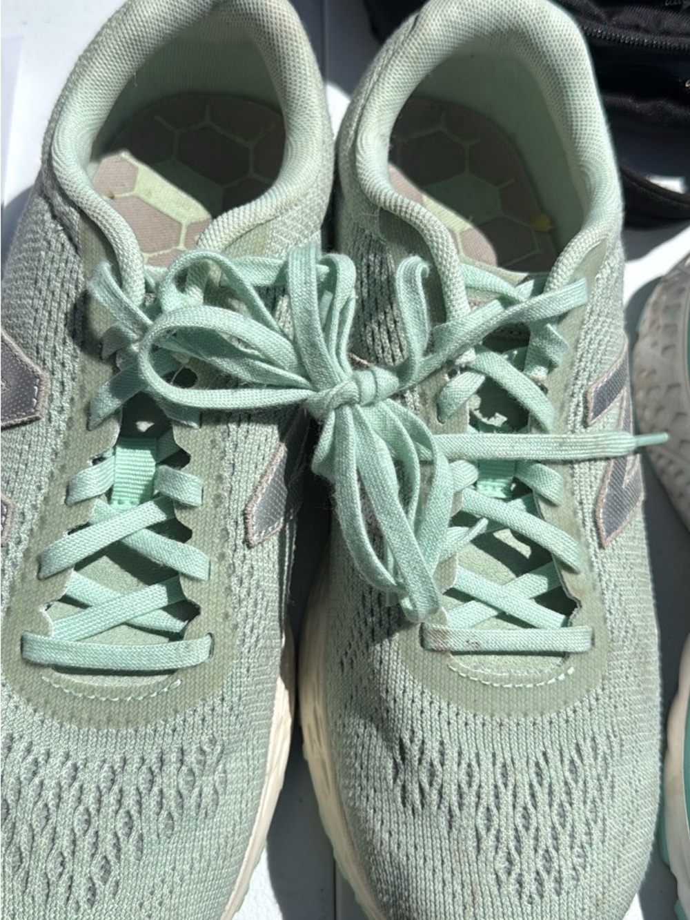 New Balance Mint Green Knit Running Sneakers
